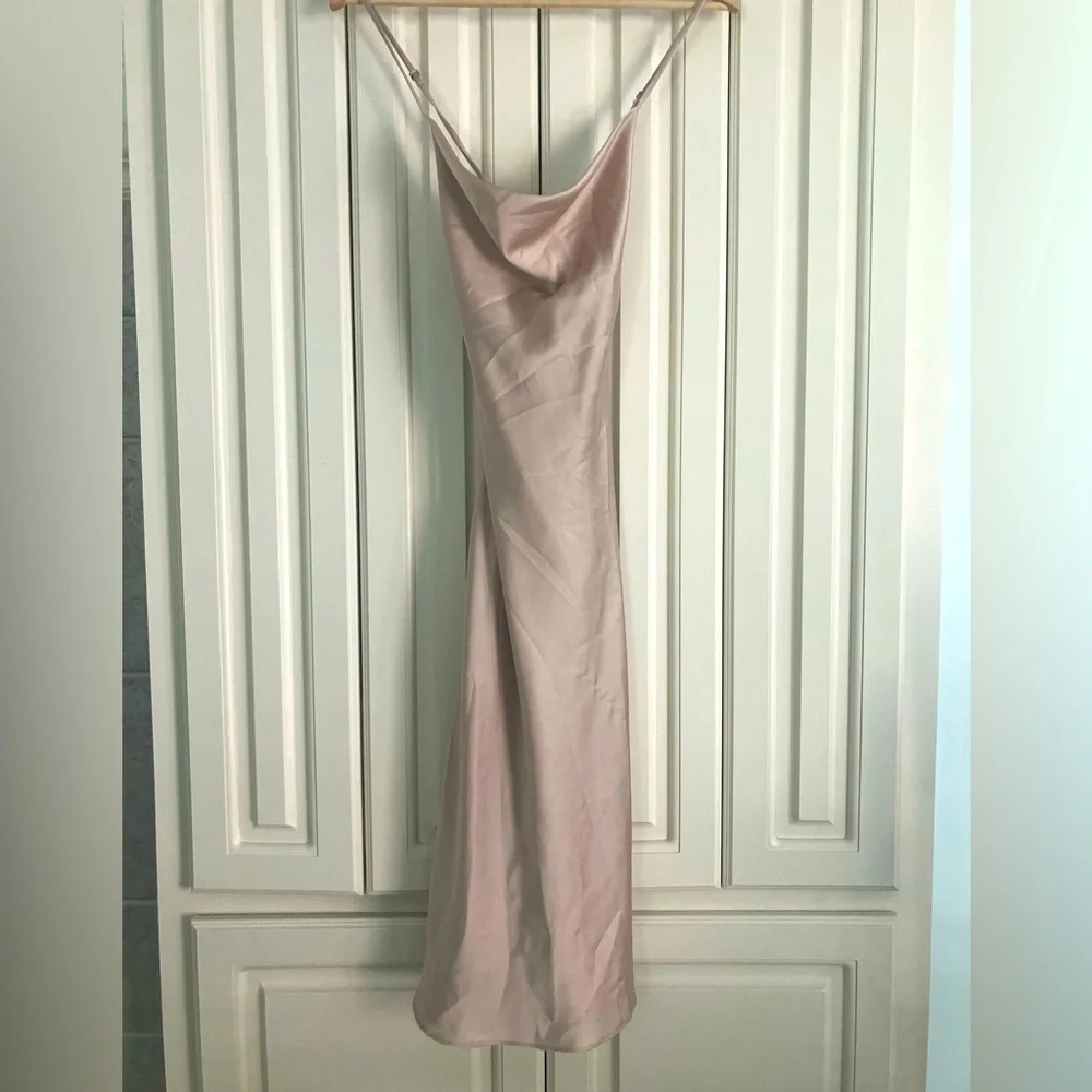 Show Me Your Mumu Spaghetti Strap Satin Verona Cowl Dress‎ Size Small